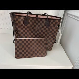 Louis Vuitton Neverfull MM Ebene Ballerina Interior